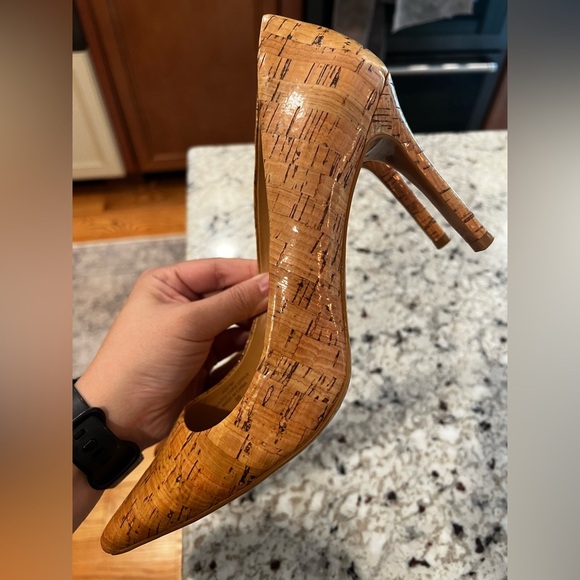 Lauren Ralph Lauren Adena Cork Pumps Size 9.5 | 3.75” Pointed Toe Heels - Picture 9 of 9